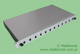 Przełącznica światłowodowa 12xSC simplex/12xLC duplex 19" 1U szara