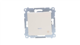 Simon 54 Łącznik Krzyżowy Z Podświetleniem, Szybkozłącza, Kremowy Dw7l.01/41