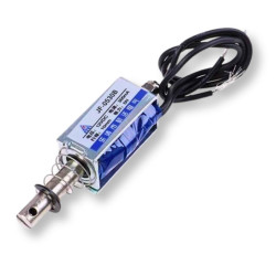 Pulling solenoid with spring 12V JF-0530B with 5N force 0.5kg pitch 10mm