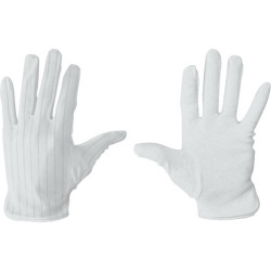 BJZ C-199 2814-L ESD Gloves With PU Coated Nopped Antistatic Palms - Large
