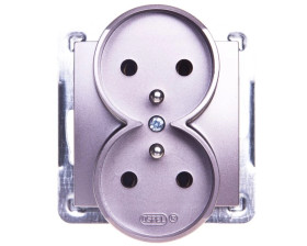 IMPRESJA Gniazdo podwójne z/u tytan GP-2YRZ/m/23