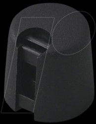 A1016049 Potentiometer knob Ø16 mm, 4-mm axle, TOP-KNOBS, black