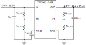 Radiation-tolerant, -3-V to -16.5-V input, 1-A, negative linear regulator in space-enhanced plastic