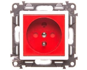 VALENA LIFE Gniazdo pojedyncze z/u 2P+Z z blokadą biały 753191