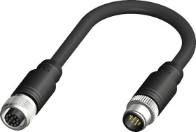 Kabel do siłownika/czujnika ze złączem Złącze M12 liczba rdzeni 12 długość 5m Rodzaj A Żeńskie Złącze B Złącze M12