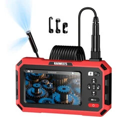 KAIWEETS Podwójna Soczewka Endoskopowa Kamera 5 Cali Ekran IPS 1920P HD Widok Z Przodu I Z Boku Wodoodporna IP67 Sonda 8mm Kabel