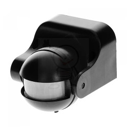 Czujnik ruchu n/t 180deg; 12m IP44 czarny Orno 5150