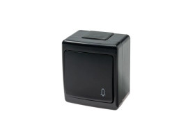 BETA Wyłącznik hermetyczny pojedynczy, dzwonkowy, czarny, IP44 /D.3710WDC/