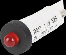 1.69.525.004/0000 Indicator, 28 V, protruding LED, 10 mm, red