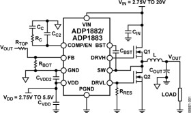 Synchronous Current-Mode Buck Controller with Constant On-time, 0.8 V Reference Voltage, and Power Saving Mode