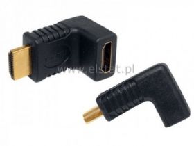 Gniazdo - Wtyk HDMI kątowy duży lewy HD49