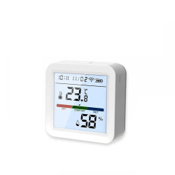 Czujnik temperatury wilgotności ZigBee Tuya z wyświetlaczem LCD częste odświeżanie