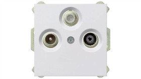 Gira F100 Gniazdo Rtv-Sat Końcowe Biały Połysk