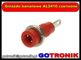Gniazdo bananowe AL2410 czerwone