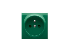 SIMON 54 Pokrywa gniazda pojedynczego z przesłonami zielona DGZ1ZP/33 KONTAKT SIMON