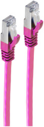 Patch cable, RJ45 plug, straight to RJ45 plug, straight, Cat 7, U/FTP, PVC, 0.5 m, magenta, BS75511-SL0.5M