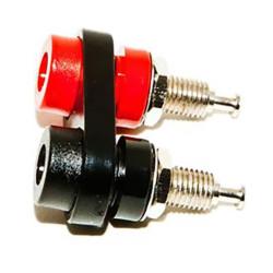 Mueller BU-P2269 Panel-Mount Red/Black Double Banana Socket Nylon Case