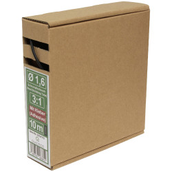 Quadrios 23CA172 Heatshrink Adhesive Black 1.6mm 3:1 10m RoHS Compliant