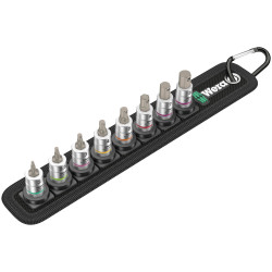 Wera 05003881001 Belt A 2 Zyklop In-Hex-Plus Bit Socket Set With HF, 1/4&quot; Drive