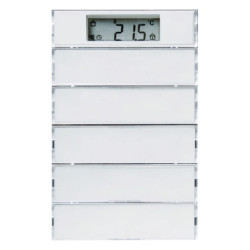 KNX Przycisk 5-krotny z regulatorem temperatury i wyświetlaczem do ramek białych i kremowych K.1 75665770