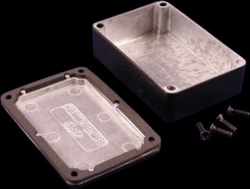 Aluminum die cast enclosure, (L x W x H) 80 x 55 x 21 mm, black (RAL 9005), IP66, 1550WPBK