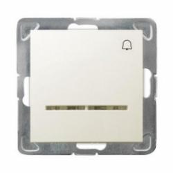 Impresja, Wyłącznik dzwonkowy, podświetlany, ecru,