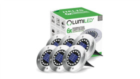 6X Lampki Solarne Ogrodowe Led Helis Wbijane Dyski Dogruntowe 4000K Ip44 Lumiled