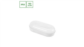 Technic Lamp Kanałowa 8W Nw 230V 120St Ip54 Ik10 157X80x46mm Biały Owalna