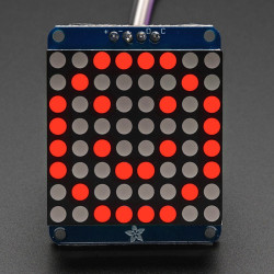 Adafruit Small 1.2" 8x8 LED Matrix with I2C Backpack - Red