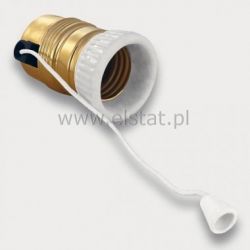 Oprawka do żarówki E27, ceramiczna z wyłącznikiem