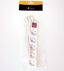 Przedłużacz sieciowy 5 gniazd 1,5m z przeł. biały LB0085-1,5 LIBOX