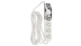 Przedłużacz Domowy Przenośny Logan S White 5 - Krotny Schuko 5M Edo777573 Edo