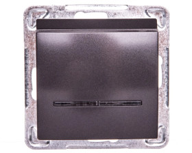 IMPRESJA Łącznik hotelowy z podświetleniem antracyt ŁP-15YS/m/50