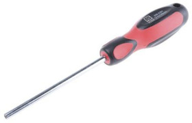 Wkrętak do nasadek, dł. ostrza: 125 mm, mat. łopatki: Stal, mat. uchwytu: Plastik, końcówka: Sześciokątna, rozmiar: 4 mm