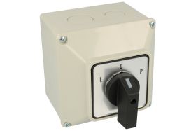 Przełącznik; krzywkowy; obrotowy; LW26-32 L-O-P; 3 pozycje; ON-OFF-ON; 60°; bistabilny; w obudowie; 1 tor; 3 warstwy; śrubowe; 3