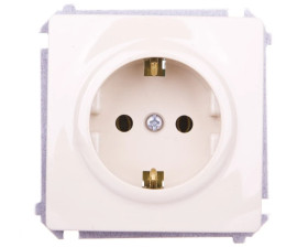 Simon Basic Gniazdo pojedyncze SCHUKO z/u 16A IP20 beżowe BMGSz1.01/12