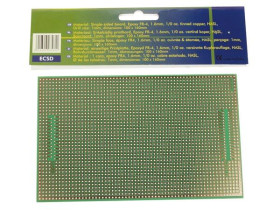 Velleman Eurocard with centronix / sub-d cartridge - 100x160mm - FR4
