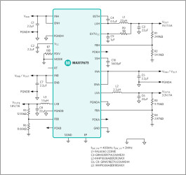 Integrated 4.5V to 60V Synchronous 1.5A HV Buck and Dual 2.7V to 5.5V, 1A Buck Regulators