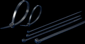 Cable tie, PA, (L x W) 120 x 7.6 mm, bundle-Ø 22 mm, black, UV resistant, 85 °C, BYB-5-12H0252
