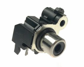 Gniazdo RCA - przykręcane - czarne