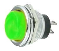 MS1113-G Przełącznik typu push on (zielony) otwór M16 reset n. otwarty (NO)