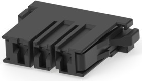 Socket header, 3 pole, pitch 6.35 mm, straight, black, 2-1747276-3