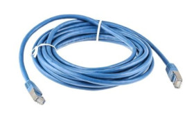 Kabel kategorii 6, Niebieski, Wtyk RJ45/męski RJ45dł.: 5m, mat. koszulki: PVC