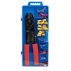 Zaciskarka do końcówek kablowych + zestaw końcówek (93 szt.) VA0377 Vayox