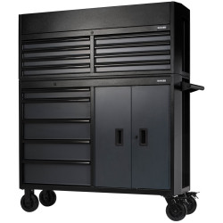 Draper 24256 BUNKER&#xAE; 13 Drawer Combined Roller Cabinet &amp; Tool Chest 52&quot; Grey
