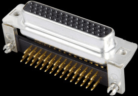 164A18199X D-SUB socket, high density, 44-pin, print, angled