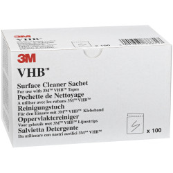 3M 7000071715 VHB&#x2122; Surface Cleaner 25 ml Sachets, Clear, Box 100