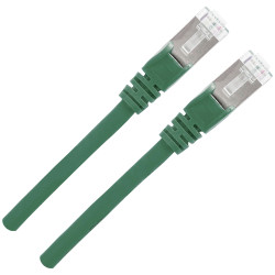 Intellinet 740968 Network cable patch CAT 6A S/FTP 5m Green Metal foil shield