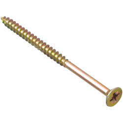 ForgeFix MPS580Y Multi-Purpose Pozi Screw CSK ST ZYP 5.0 x 80mm Box 100