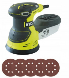 Szlifierka mimośrodowa 300W, z zestawem papierów ściernych: 5 sztuk, ROS300
